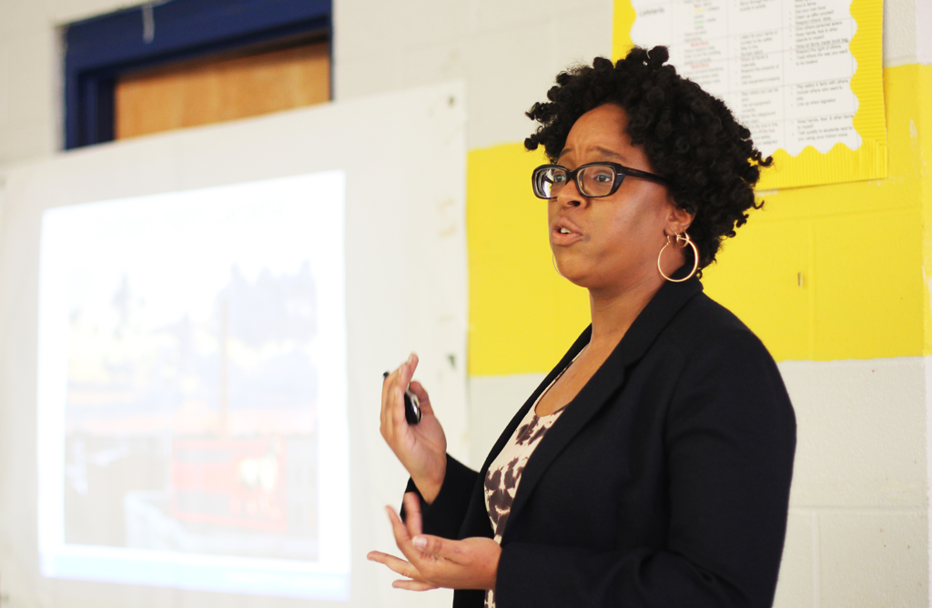 Dr. Danielle Spurlock teaching to her class