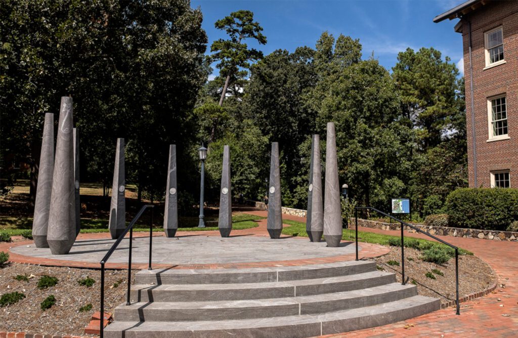 Photo of the newly completed plaza