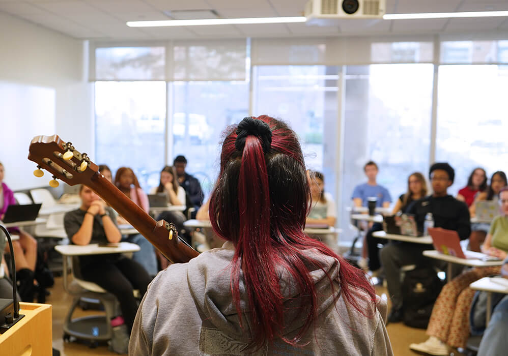 Visiting Hinson’s class, “By Persons Unknown” (Photo by Taylor Barrett)