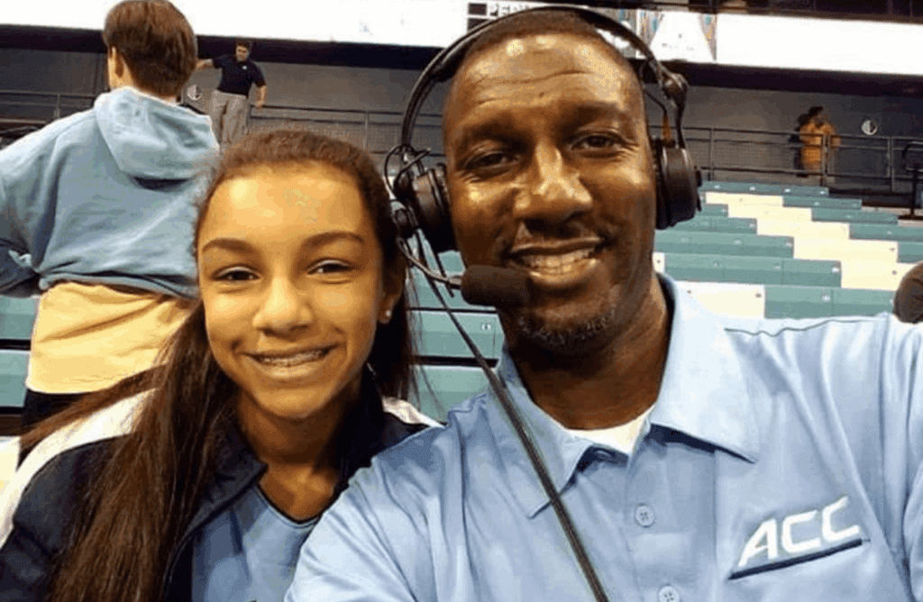 Chris and Summer Barnes at a UNC basketball game