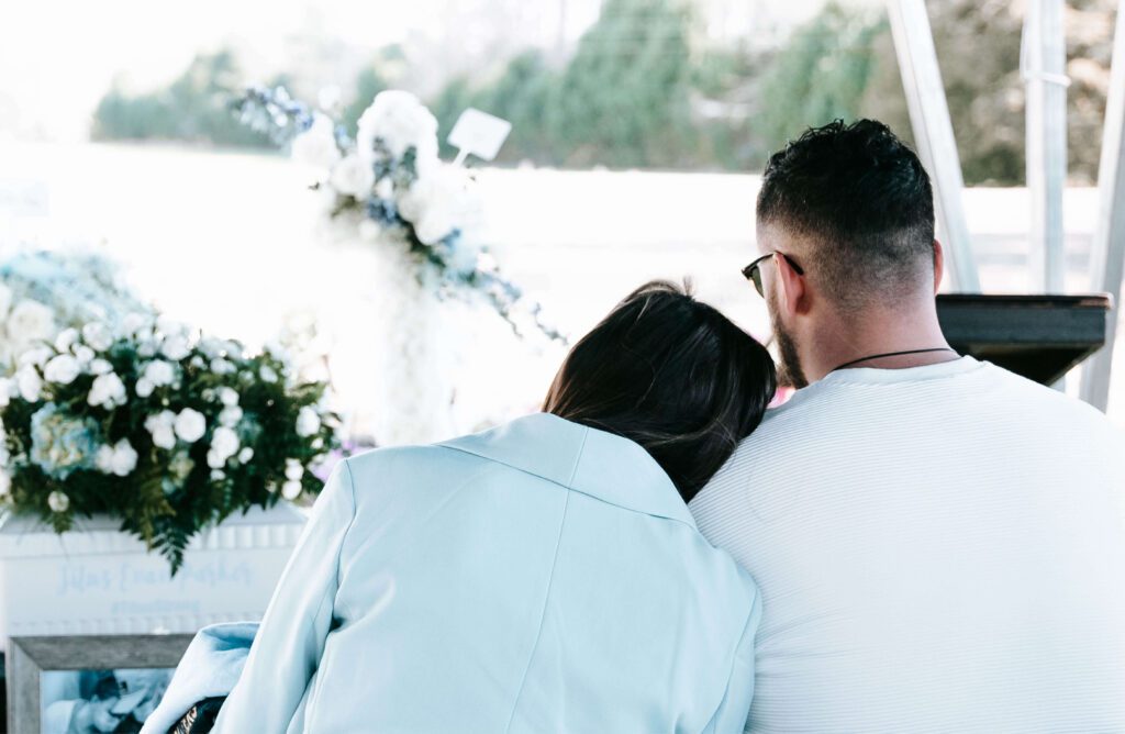 Cam and Meaghan Parker at Titus' funeral.