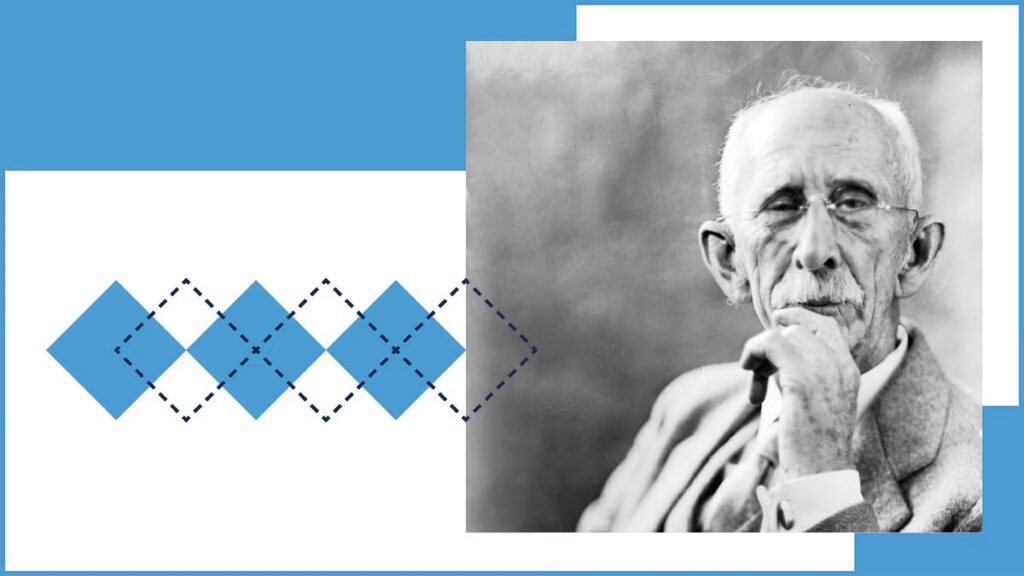 Graphic with Carolina Blue argyle and a portrait of Horace Williams.